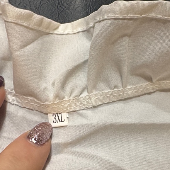 Source Unknown Cream Victorian-Style Ruffle Blouse - Picture 4 of 5